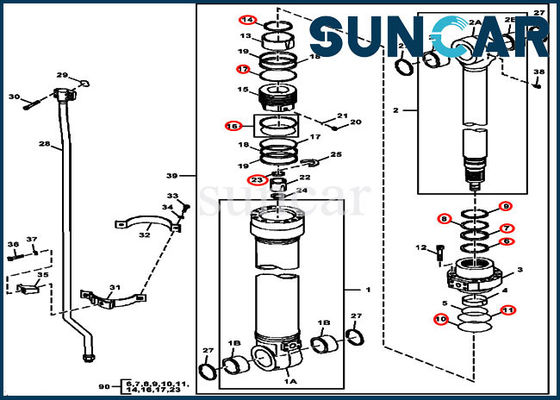 kopen FYA00006591 John Deere Hydraulic Cylinder Seal-het Graafwerktuig Moldes van Reparatiekit for 240DLC 250GLC online manufacture