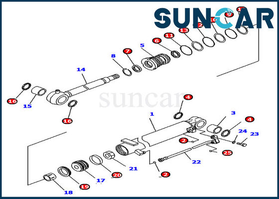 kopen 707-98-12390 Verzegelende Uitrusting pc16r-3 van KOMATSU het model van de Reparatiekit replacement for excavator van de Cilinderverbinding online manufacture