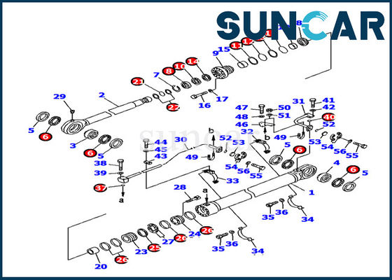 kopen 707-99-77330 de Reparatieuitrusting pc1600-1 van de cilinderverbinding de Uitrusting van het Graafwerktuigbucket cylinder sealing van KOMATSU online manufacture