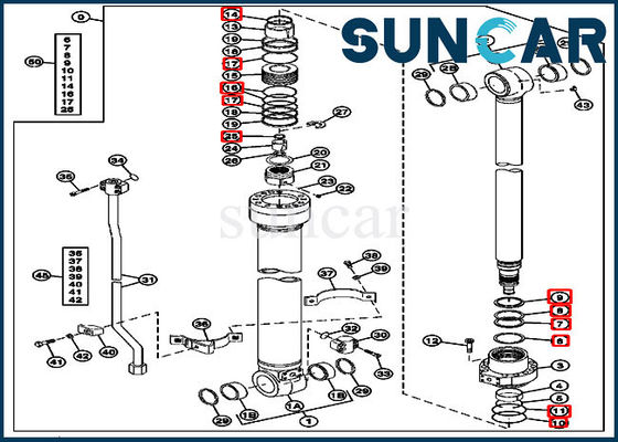 kopen 4483194 de Verbinding Kit Fits Excavator 180 van de wapencilinder John Deere Construction Machinery Models online manufacture