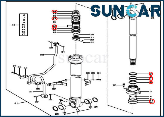 kopen De Reparatie Kit Cylinder Components For 120C 120D John Deere Replacement Parts van de 4662895 Boomverbinding online manufacture