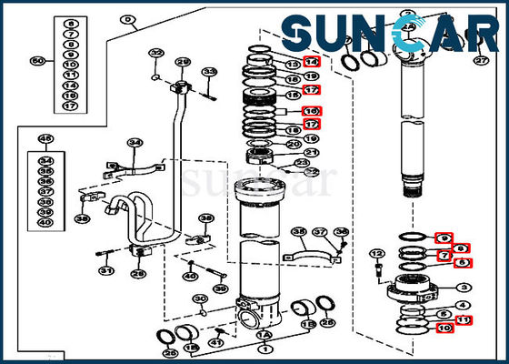 kopen 4614118 Boomgraafwerktuig Service Kit Cylinder Repair Kit Fits John Deere 210 Modellen online manufacture