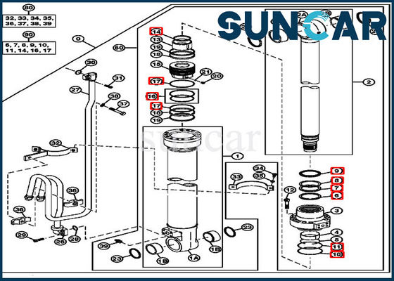 kopen 225DLC John Deere Components 4654421 de Dienstuitrusting van Graafwerktuigboom hydraulic cylinder online manufacture