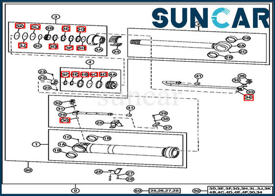 kopen 220DW graafwerktuig Repair Kit 4669895 John Deere Positioning Cylinder Seal-Uitrusting online manufacture