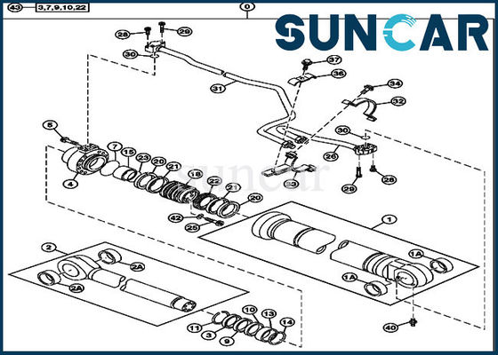 kopen Graafwerktuig Oil Seals 9257531 de Verbindingsreparatie Kit Fits 230CLC John Deere Parts van de Boomcilinder online manufacture