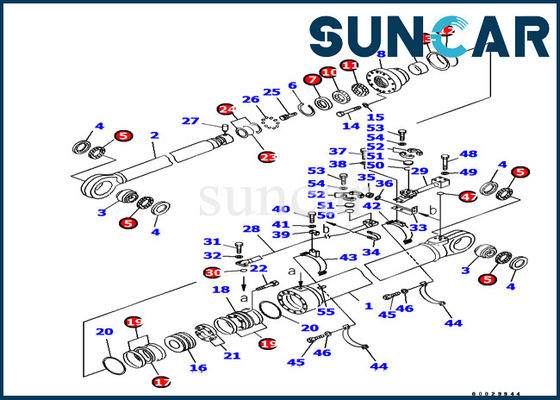 kopen Van de het Wapencilinder van KOMATSU van de Verbindingsuitrusting 707-99-85330 van de de Cilinderreparatie van de Verbindingskit fits for graafwerktuig pc1800-6 online manufacture