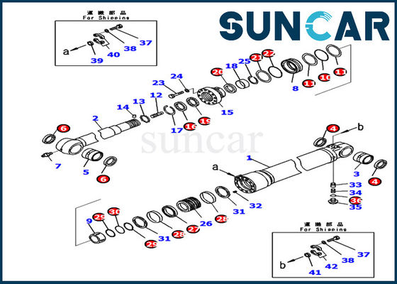 kopen 721-98-00260 van de Verbindingskit komatsu excavator PC240LC-11 van de WAPENcilinder hydraulische Binnen de Reparatieuitrusting online manufacture