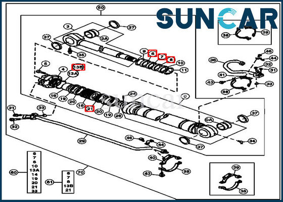 kopen AT264438 van de de Cilinderverbinding van het stokwapen de Uitrustings200lc Graafwerktuig John Deere Mechanical Sealing Kit online manufacture