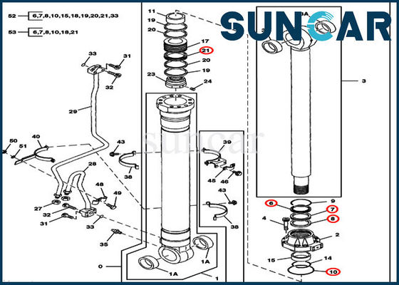 kopen Uitrustingen 9180581 de Verbinding Kit For 330LCR JOHN DEERE van de cilinderdienst van de Boomlh/rh Reparatie online manufacture