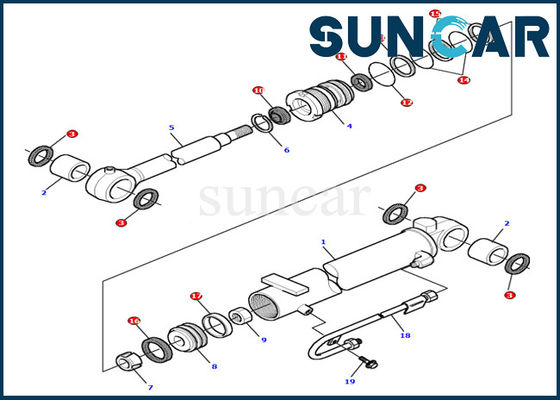 kopen Pc15r-8 van het Graafwerktuighydraulic parts service van KOMATSU Uitrusting 878000502 de Verbindingsuitrusting van de Boomcilinder online manufacture