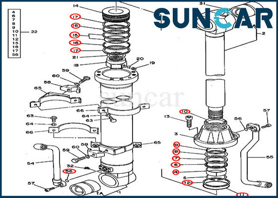 kopen AT264445 de Reparatieuitrusting 495D 490 John Deere Mechanical Sealing Parts van de emmer Hydraulische Verbinding online manufacture