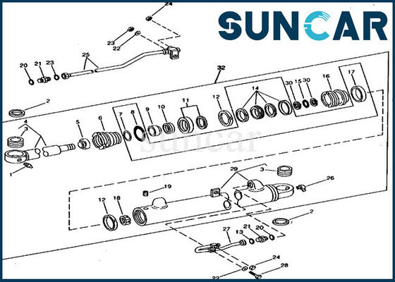 kopen RE15905 van de de Cilinderverbinding van de vervangingsboom de Modellen van Kit Fits 690B 690C JOHN DEERE online manufacture