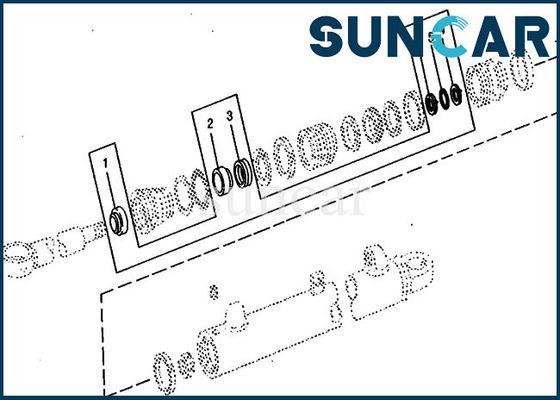 kopen Van de de Boomcilinder van de graafwerktuigre17342 Vervanging de Reparatieuitrusting 690B John Deere Seal Kits online manufacture