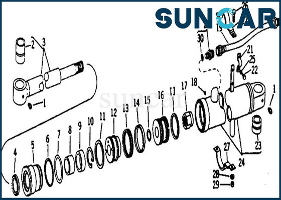 kopen Verzegelend Cilinder Kit Fits Deere Parts 690 van de Uitrustingsar105313 de Hydraulische Menigte het Graafwerktuig van 690B 693B online manufacture