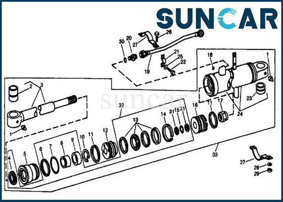 kopen RE12314 de Dienst Kit For 690 693B John Deere van graafwerktuigreplacement crowd cylinder online manufacture