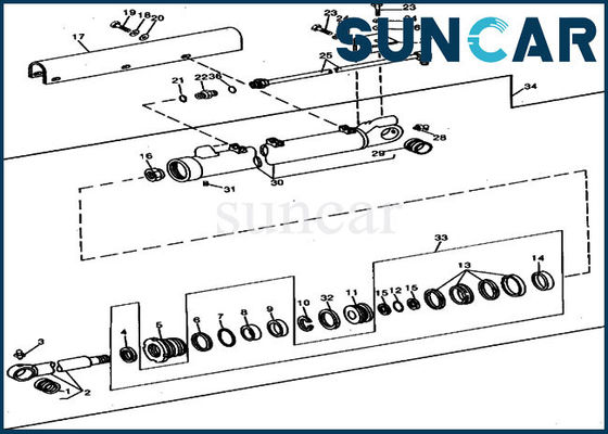 kopen RE21400 de Reparatie die van de emmercilinder het Graafwerktuig Oil Seal Kit verzegelen van Kit Deere 690B 690C online manufacture