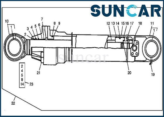 kopen Van de de Boomcilinder van de verbindingsuitrusting AT192187 de Verbindingsreparatie Kit For 690D John Deere Service Parts online manufacture