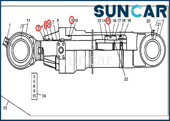 kopen AT264420 de Verbindingsuitrusting 690 van de emmercilinder Deere-de Uitrusting van Graafwerktuigreplacement oil seal online manufacture