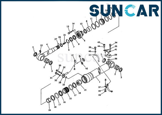 kopen 707-98-45220 de Verbinding Kit Fits Komatsu Excavator Model pc200-5 van de emmercilinder Binnenreparatieuitrusting online manufacture