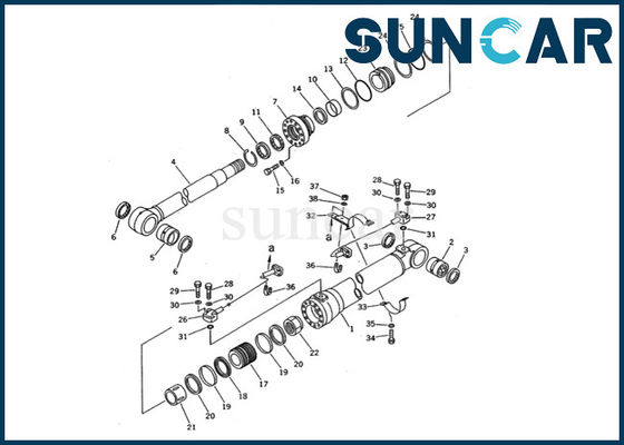 kopen 707-99-47600 de Verbinding Kit Komatsu van de boomcilinder pc200-5 graafwerktuigbinnenstee gedeelten die de dienstuitrusting verzegelen online manufacture