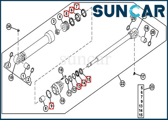 kopen Het hydraulische van de de Cilinderverbinding van de Verbindingenah144593 Emmer Graafwerktuig John Deere van Kit For 690ELC online manufacture