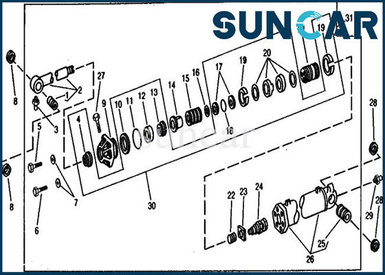 kopen AR105677 emmerverbinding Kit Hydraulic Cylinder Repair Kits voor 890A John Deere online manufacture