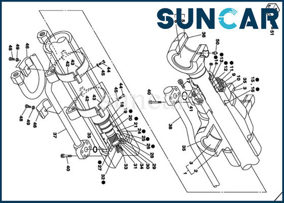 kopen LZ00455 COMPUTER-AIDED SOFTWARE ENGINEERING de Hydraulische de Uitrustingscx135sr Backhoe van de Cilinderdienst Uitrusting van de de Verbindingsreparatie van de boomcilinder online manufacture