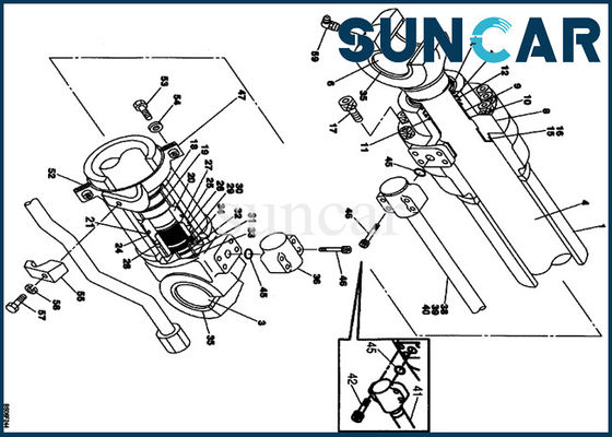 kopen LZ00443 COMPUTER-AIDED SOFTWARE ENGINEERING het verzegelen van GraafwerktuigHydraulic van de het wapencilinder van Reparatiedelen van de de Verbindingsuitrusting de pasvormen CX210LR CX240 online manufacture