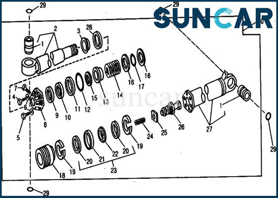 kopen RE21195 van de de Cilinderverbinding van de vervangingsmenigte Uitrusting 890 990 John Deere Hydraulic Service Kits online manufacture
