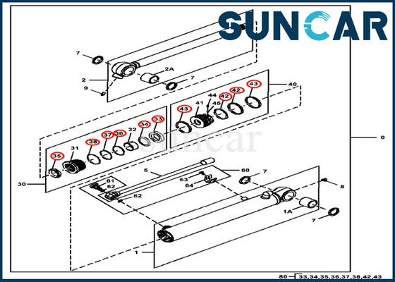kopen FYD00005421 hydraulische Emmercyl Verbinding Kit For 35G John Deere Cylinder Components online manufacture