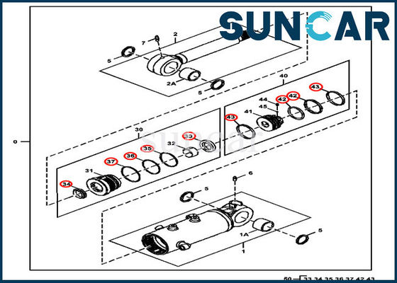 kopen Van de het Bladcilinder van graafwerktuigseal kit FYD00005420 de Dienst Kit For John Deere 35G online manufacture