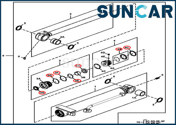 kopen De de Cilinderdienst Kit Excavator Oil Seal Kits van de 4667617 Bladhoek voor 35G 17D 35D John Deere online manufacture