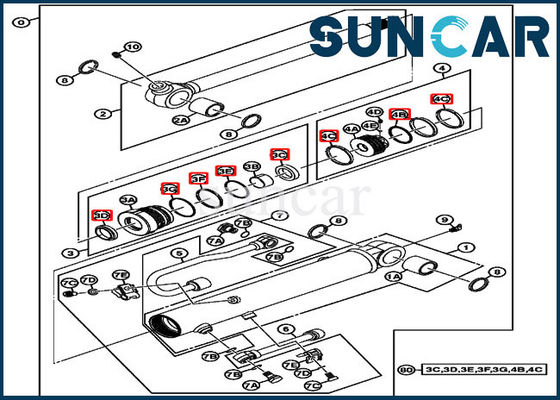 kopen 4667454 de Verbindingsuitrusting 17D John Deere Hydraulic Replacement Kits van de emmercilinder online manufacture