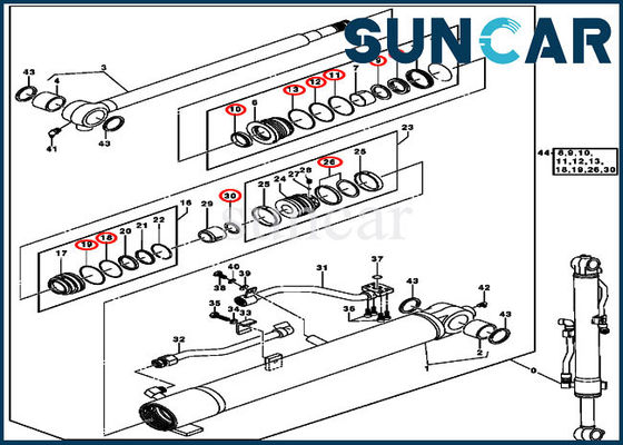 kopen De Reparatie die van de 0844807 Boomcilinder de Vervangingsgraafwerktuig Parts verzegelen van Kit JOHN DEERE online manufacture