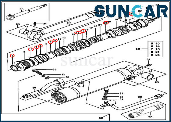 kopen Wapen 0843613 die Kit Deere Cylinder Seal Repair Kit Fits JOHN DEERE 50ZTS 35ZTS verzegelen online manufacture