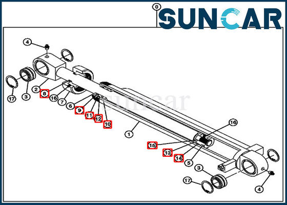 kopen AT260416 van de Reparatieuitrustingen van Kit Bucket Clamp CYL van de cilinderverbinding de Pasvormen 60D 50C 50ZTS JOHN DEERE online manufacture