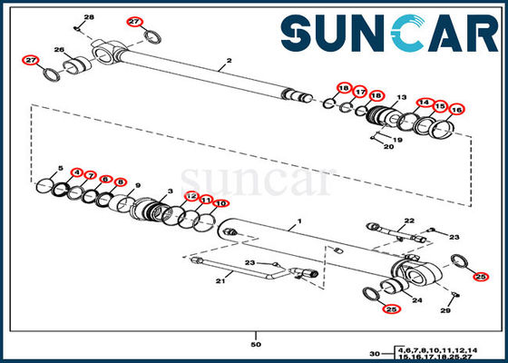 kopen FYD00000087 de Cilinderverbinding Kit Fits 60D 60G John Deere van de emmervervanging online manufacture