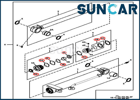 kopen Hydraulische Cilinder 4614062 Olieverbinding Kit Fits For 60D 60G John Deere Machinery Sealing van de bladhoek online manufacture