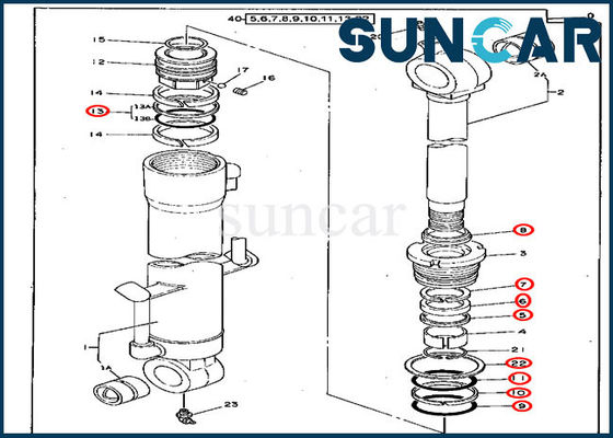 kopen 4217004 van de Verbindingsuitrustingen 70D Deere van de emmerreparatie Hydraulische de Cilinder Verzegelende Uitrusting online manufacture