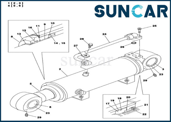 kopen LZ00457 de Cilinderreparatie die van het bulldozerblad Kit Fits-COMPUTER-AIDED SOFTWARE ENGINEERING CX135SR Mechanische Verbindingsdelen verzegelen online manufacture