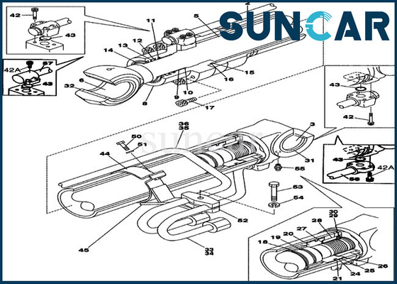 kopen LZ00445 het COMPUTER-AIDED SOFTWARE ENGINEERING CX210N CX210LR van Kit Boom Repair Kits Fits van de cilinderverbinding Verzegelend Deel online manufacture