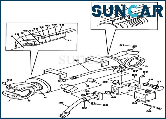 kopen LZ00542 blad die Kit Dozer Cylinder Seal Kit voor het COMPUTER-AIDED SOFTWARE ENGINEERING van SR van CX225SR CX235C verzegelen online manufacture