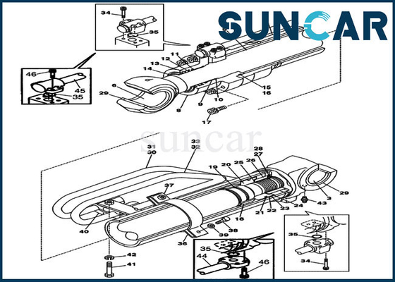 kopen LZ00500 van de de Verbindingsreparatie van de wapencilinder het Geval CX290 van Kit Hydraulic Rebuild Kits Fits online manufacture