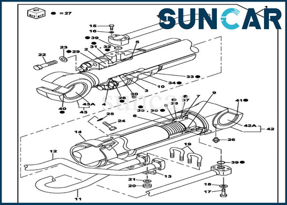 kopen LZ007300 van de Verbindingskit hydraulic cylinder kits fits van de boomreparatie het COMPUTER-AIDED SOFTWARE ENGINEERING CX350B CX330 Delen online manufacture