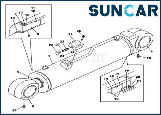 kopen Zelf-losmaakt de Verbindingsreparatie Kit Fits Case CX800 CX700 van de Tegengewichtlz00463 Cilinder online manufacture