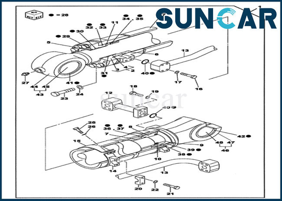kopen LZ006960 van de de Verbindingsreparatie van de emmercilinder het COMPUTER-AIDED SOFTWARE ENGINEERING CX700B CX700 van Kit Fits Kruippakjegraafwerktuig online manufacture