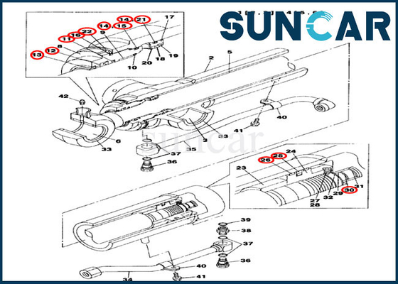 kopen Het kruippakjegraafwerktuig LZ00471 compenseerde Wapendipper het COMPUTER-AIDED SOFTWARE ENGINEERING van SR van Kit For CX75SR CX75C van de Cilinderverbinding online manufacture