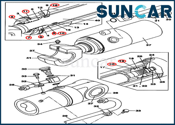 kopen CX80 van de de Schommelingscilinder van de gevallz008240 Boom van de de Verbindingsreparatie de Uitrustingsoem Kruippakjegraafwerktuig Parts online manufacture