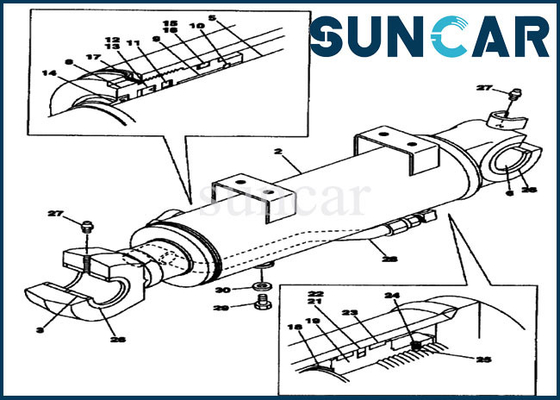 kopen LQU0245 van de de Cilinderverbinding van het bulldozerblad Hydraulisch van de Reparatiekit fits het COMPUTER-AIDED SOFTWARE ENGINEERING CX130 CX130B Graafwerktuig Models online manufacture
