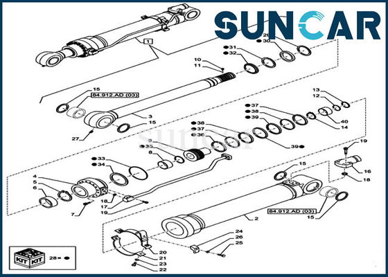 kopen Van het het Kruippakjegraafwerktuig LZ011000 van CX160D LC het Wapenverbinding Kit Hydraulic Cylinder Rebuild Kit online manufacture